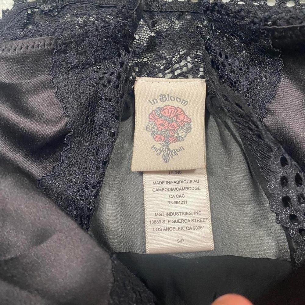 Babydoll Y2K Black Lace Trim Tank Top Chemise‎ Sheer Fairy Festival Lingerie - Picture 2 of 5